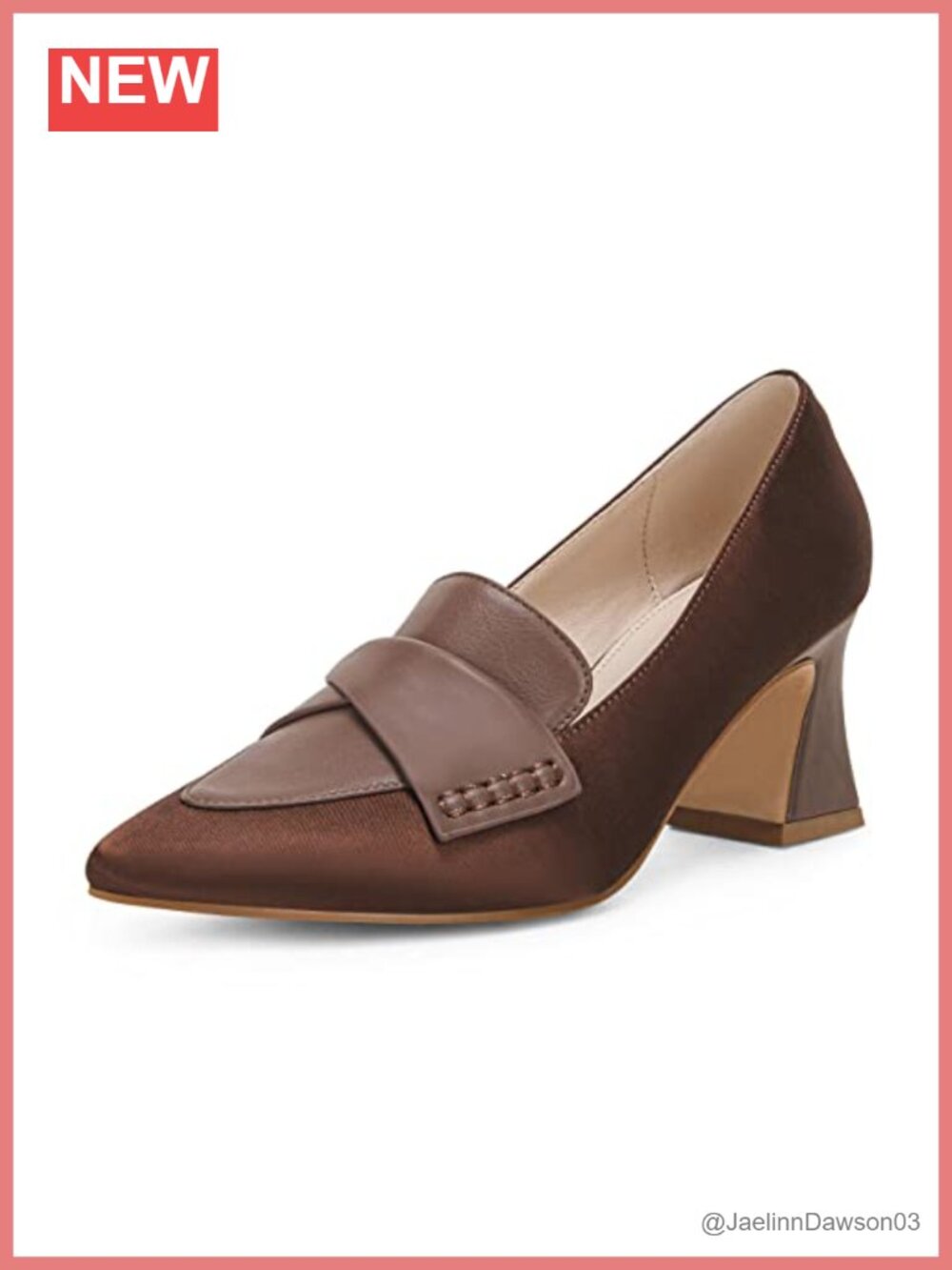 Women's Chunky Block Low Heel Pumps Stitching Retro Work Office Dress Shoes